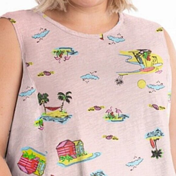 FRESH PRODUCE Chloe Tank Beachy Keen keyhole back Blush pink $62. - Picture 2 of 4